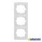 Triple vertical frame for 3 recessed mechanisms 81x225x10mm white Solera ERP63U