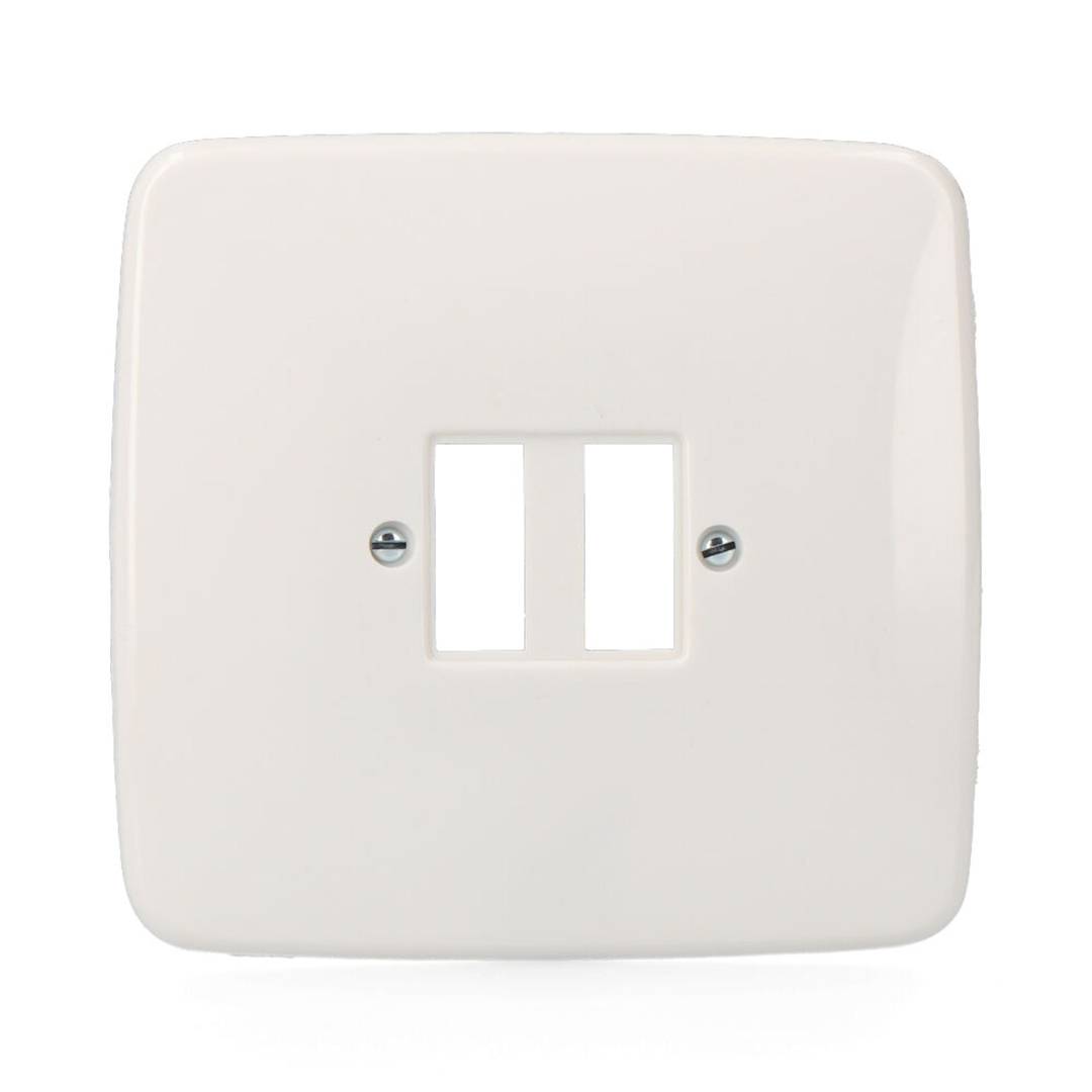 Placa embellecedora grande para 2 elementos de 120x115x8mm Solera 421