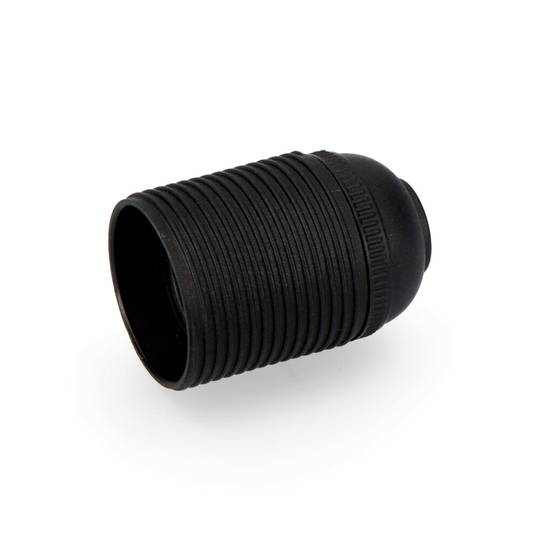 Portalámparas negro para 1 bombilla con rosca E-27 Solera 6829CRN