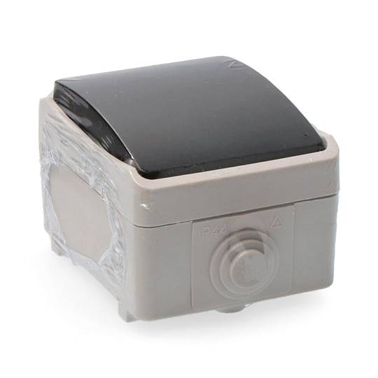 Pulsante impermeabile 10A 250V IP54 65x80x55mm Pavimento R64032