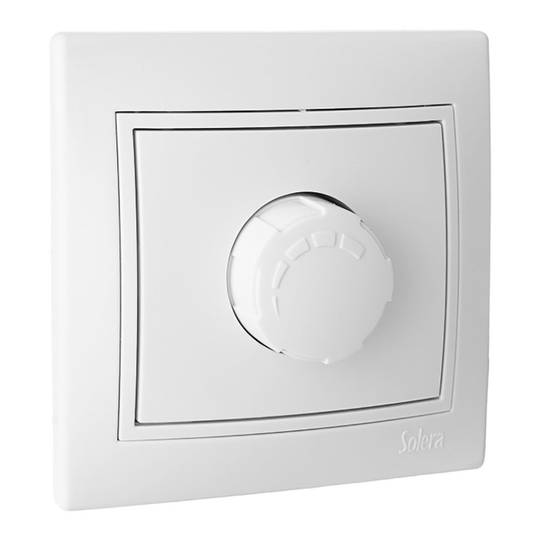 Dimmer LED da incasso con cornice 10A 250V 83x81x10mm colore bianco Solera ERP31LEDU