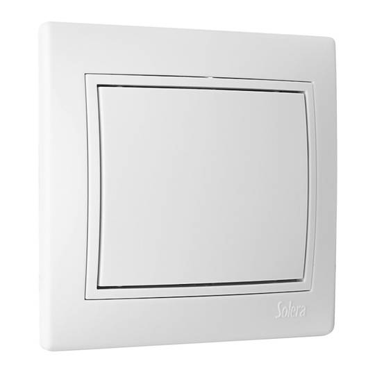 Cache aveugle encastré avec cadre 83x81mm de couleur blanche Solera ERP75U