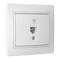 Recessed cover with frame for RJ11 telephone socket in white color Solera ERP84U