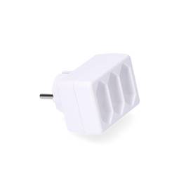 Drievoudige adapter 2 pins 16A 250V kleur wit Solera 5113