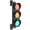 Semáforo para interior e exterior IP65 preto 3 x 100mm 12-24V com luzes LED verde amarelo e vermelho