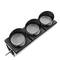 Semáforo para interior e exterior IP65 preto 3 x 100mm 12-24V com luzes LED verde amarelo e vermelho
