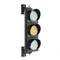 Semáforo para interior e exterior IP65 preto 3 x 100mm 12-24V com luzes LED verde amarelo e vermelho