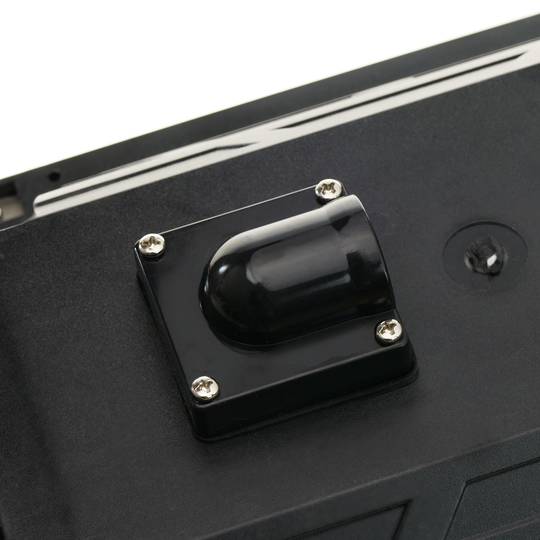 Ampel für Innen- und Außenbereich IP65 schwarz 1 x 200mm 12-24V mit grün-pfeil und rot-kreuz