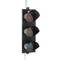 Indoor and outdoor bicycle traffic light IP65 black 3 x 200mm 12-24V with green, amber-yellow and red LED lights