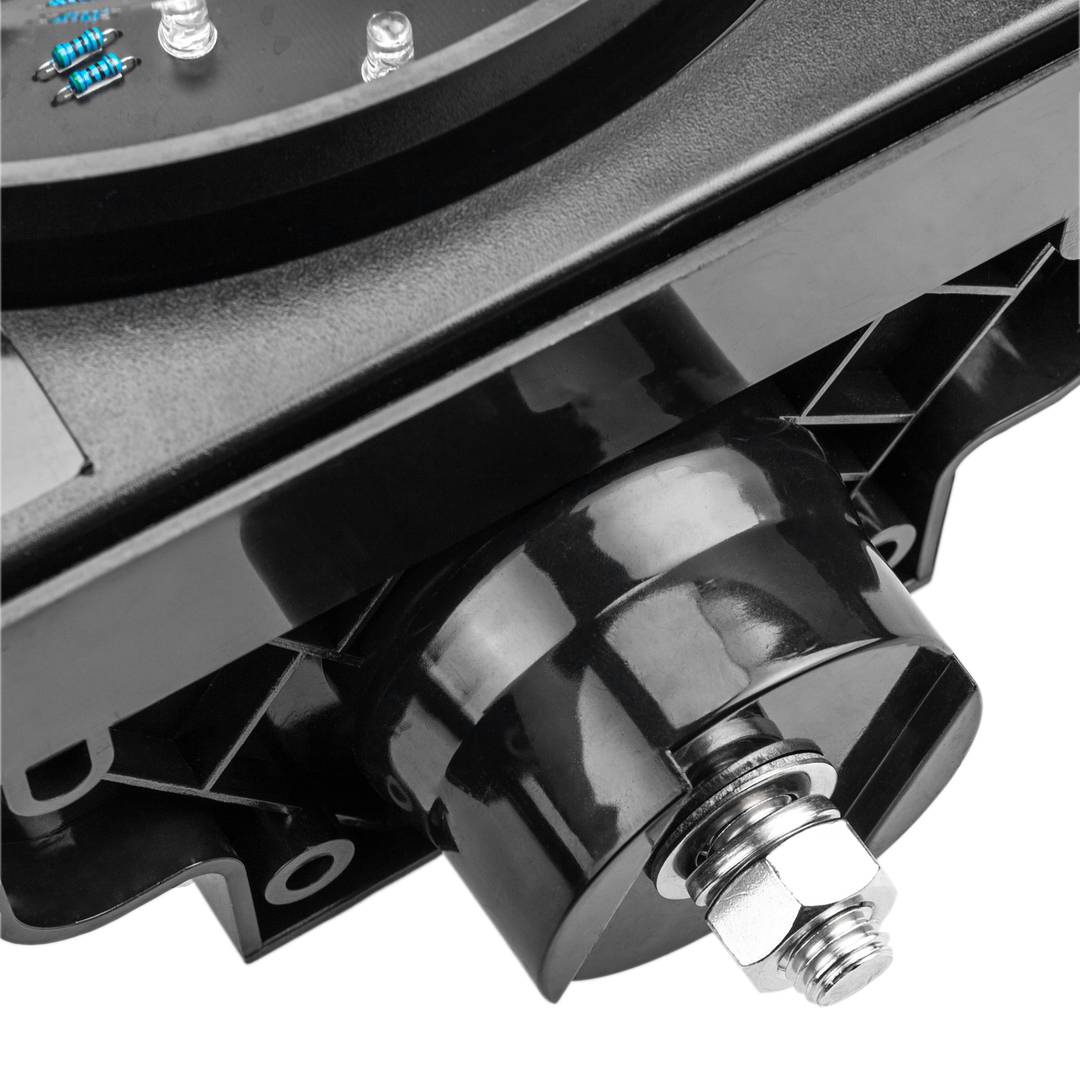 Indoor and outdoor bicycle traffic light IP65 black 3 x 200mm 12-24V with green, amber-yellow and red LED lights