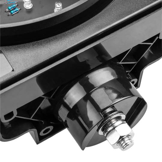 Indoor and outdoor bicycle traffic light IP65 black 3 x 200mm 12-24V with green, amber-yellow and red LED lights