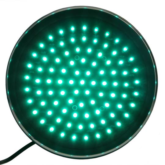 Semaforo per interni ed esterni IP65 nero 2 x 200mm 12-24V con luci LED  verde e rosso - Cablematic