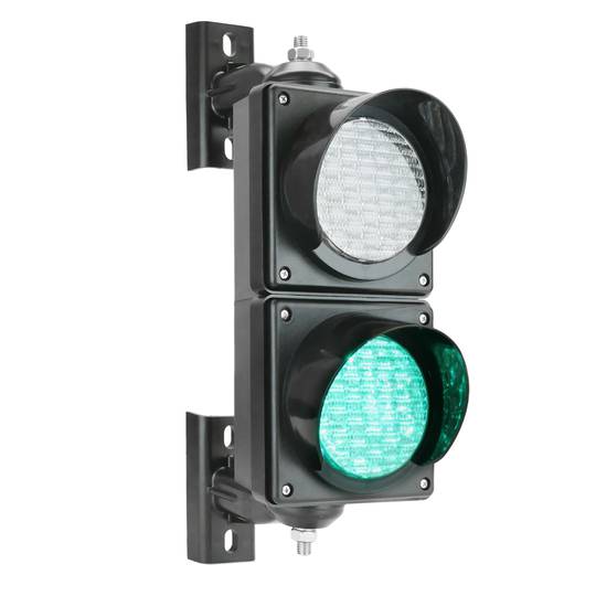 Feu de circulation pour intérieur et extérieur IP65 2 x 100mm 220V avec LEDs vert et rouge