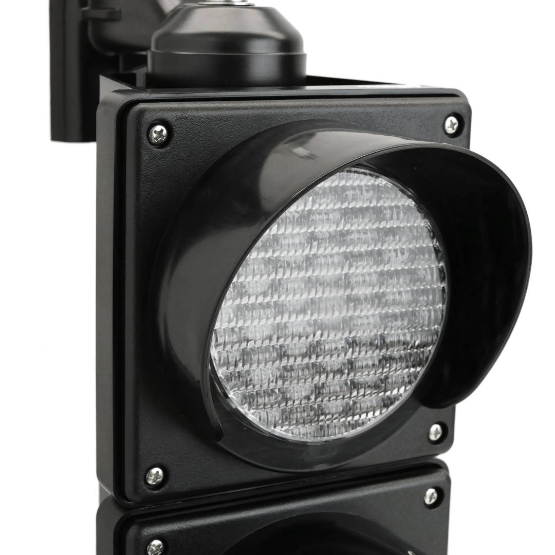 Semaforo per interni ed esterni IP65 nero 3 x 100mm 220V con luci LED verde giallo e rosso