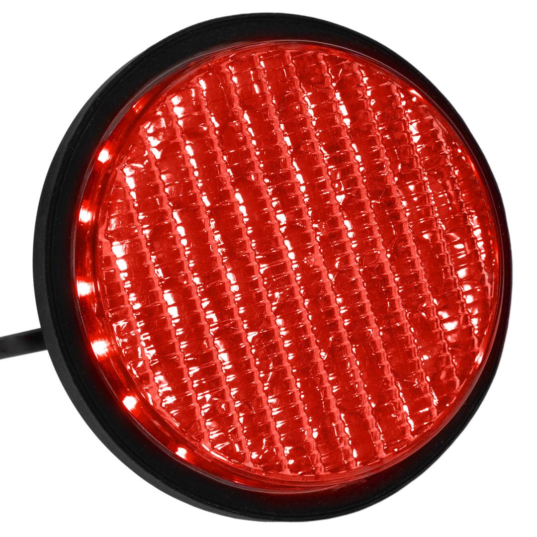 Semaforo per interni ed esterni IP65 nero 3 x 100mm 220V con luci LED verde  giallo e rosso - Cablematic