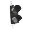 Semáforo para interior y exterior IP65 negro de 2 x 200mm de 220V con luces LED verde y roja