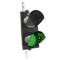 Semáforo para interior y exterior IP65 negro de 2 x 200mm de 220V con luces LED verde y roja