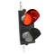 Semáforo para interior y exterior IP65 negro de 2 x 200mm de 220V con luces LED verde y roja