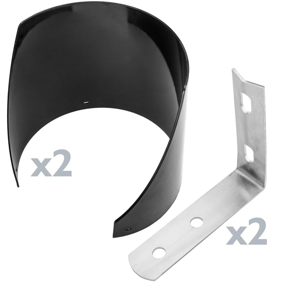 Semàfor per a interior i exterior IP65 negre de 2 x 200 mm de 220 VAC amb verd-fletxa i vermell-creu