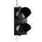 Traffic light for indoor and outdoor IP65 black 2 x 200mm 220V with green and red for pedestrians