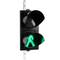 Traffic light for indoor and outdoor IP65 black 2 x 200mm 220V with green and red for pedestrians