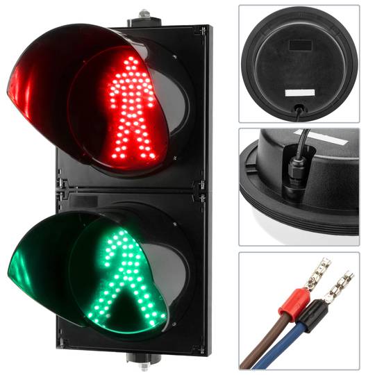 Luz LED para semáforo IP65 200mm de 220VAC peatón rojo