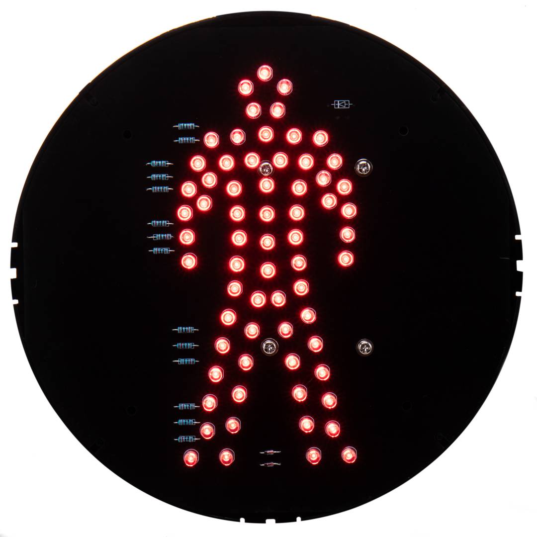 Luz LED para semáforo IP65 200mm de 220VAC peatón rojo