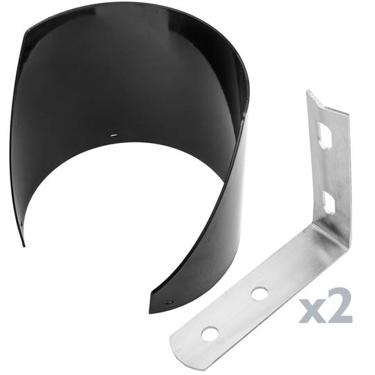 Binnen en buiten verkeerslicht IP65 zwart 1 x 200mm, 12-24V met rood kruisvormig licht