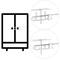 Child safety guard with double lock for cabinet doors