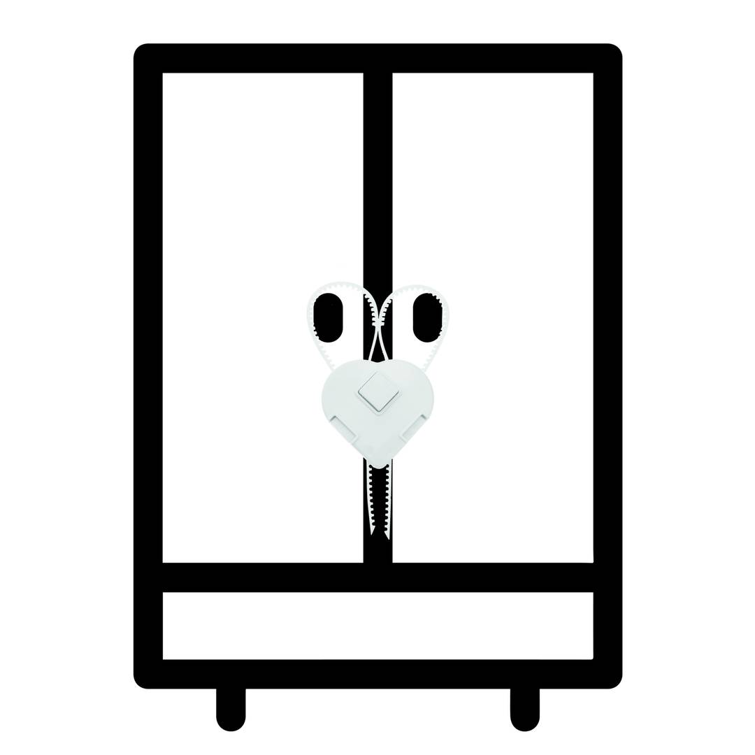 Garde de sécurité pour enfants avec triple verrouillage pour portes d'armoire