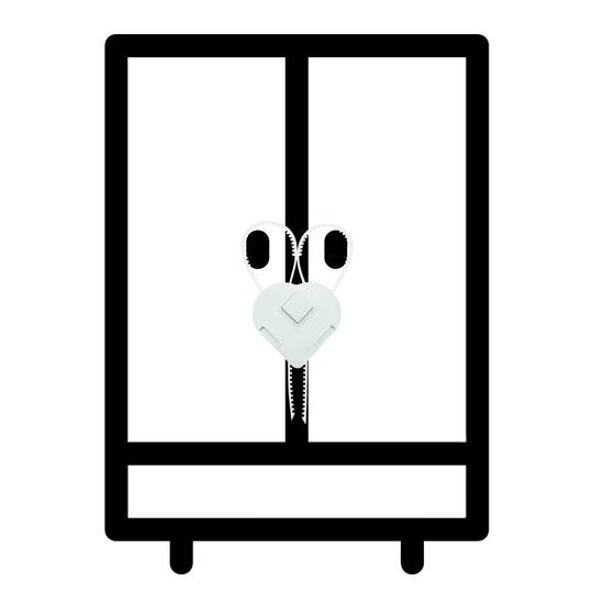 Garde de sécurité pour enfants avec triple verrouillage pour portes d'armoire