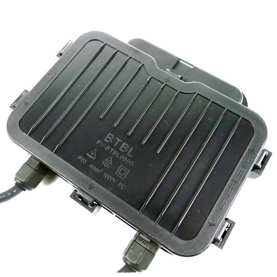 Caja de conexión eléctrica solar fotovoltaica MC4 20A 1000V 135x120mm