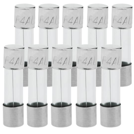 Fusível vidro 4A 5x20mm 10 unidades