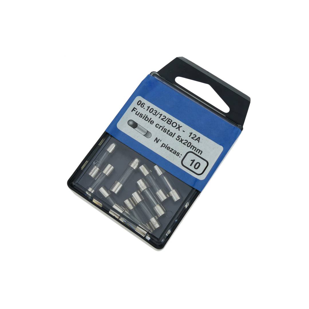 Fusible de cristal 12A 5x20mm 10 unidades