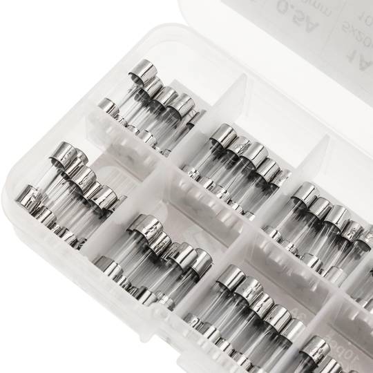 Set de fusibles de cristal rápidos 5 x 20 mm 100 unidades