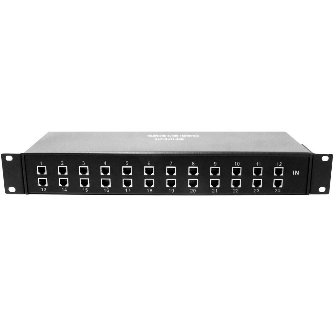 Protetor contra surtos RJ11 RJ12 telefone 10KA 110V 24 portas de 4 pinos rack de 19