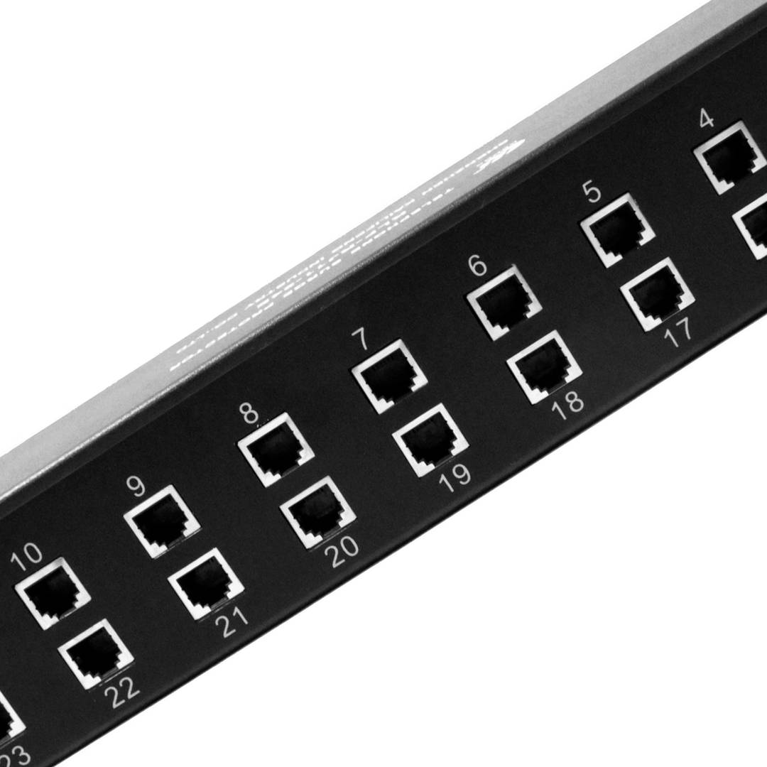 Protetor contra surtos RJ11 RJ12 telefone 10KA 110V 24 portas de 4 pinos rack de 19