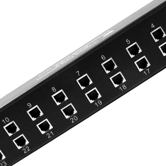 Protetor contra surtos RJ11 RJ12 telefone 10KA 110V 24 portas de 4 pinos rack de 19
