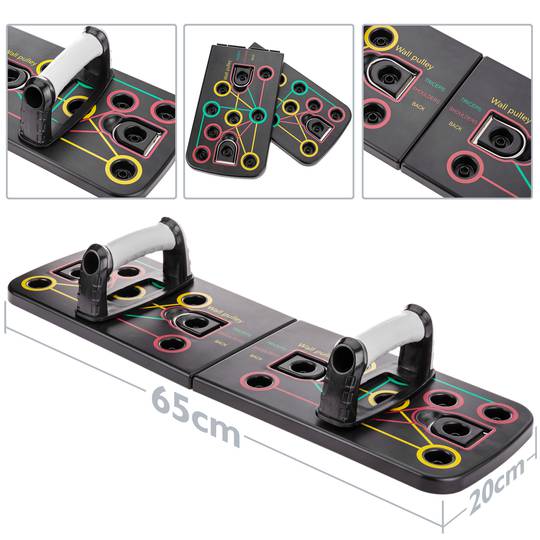 Placa de treinamento dobrável para exercícios musculares 14 em 1