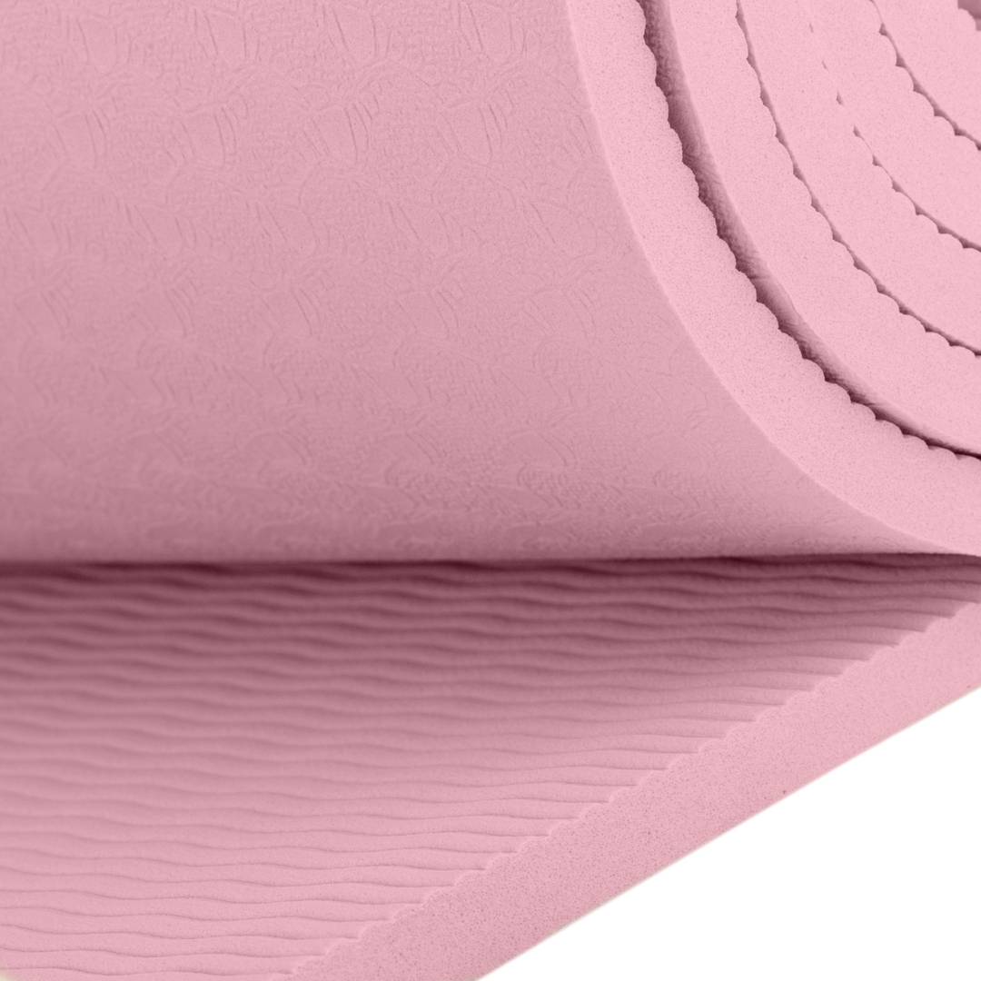 Tapis de yoga rose antidérapant 183x61x0.6 cm