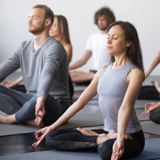 Tapis de yoga antidérapant bleu 183x61x0.8 cm