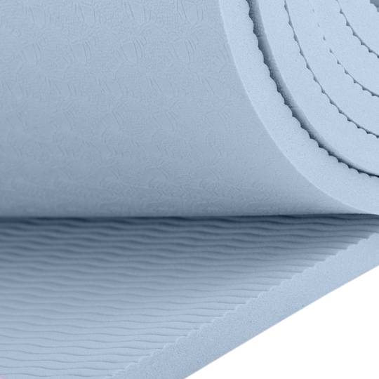 Tapis de yoga antidérapant bleu 183x61x0.8 cm