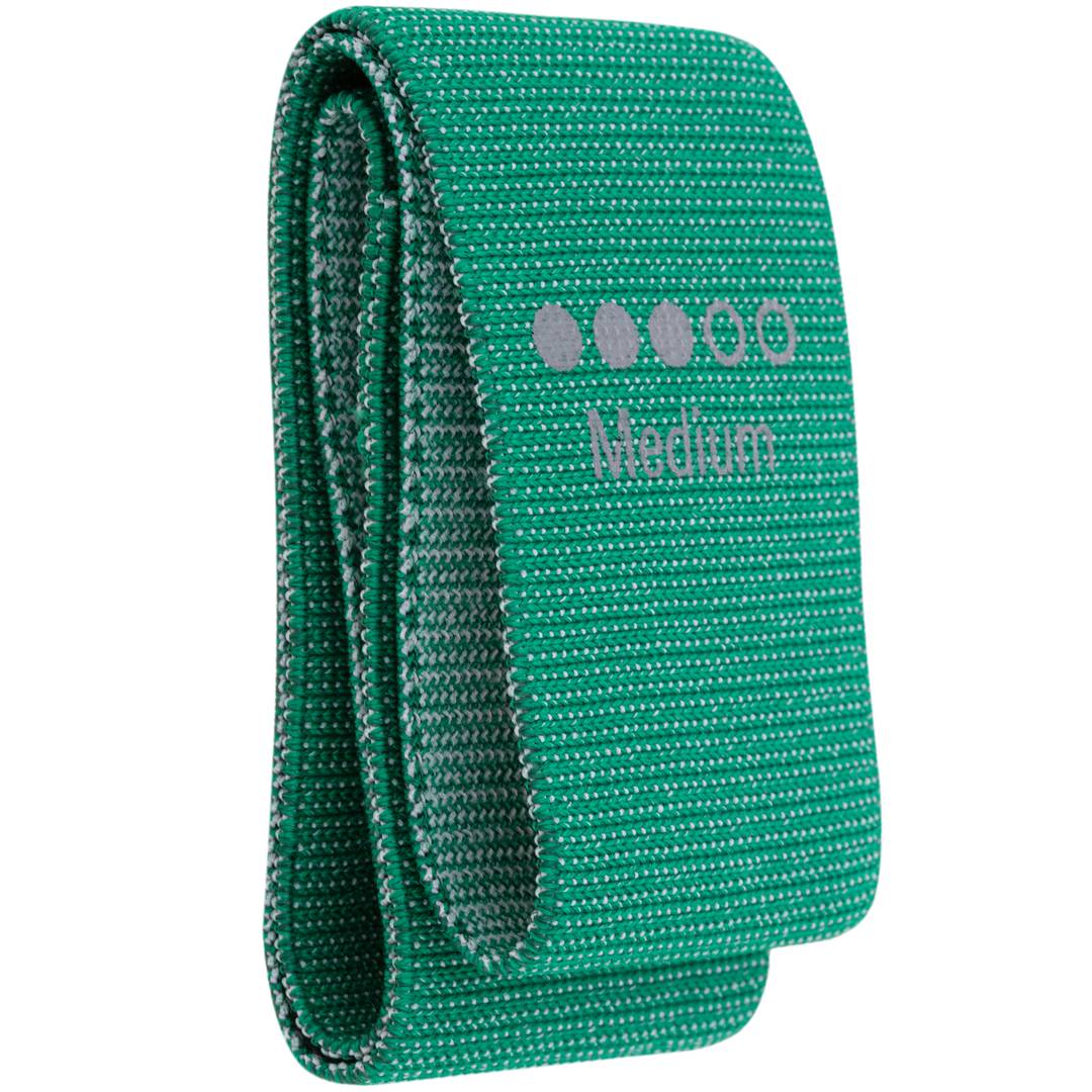 Banda fitness de tecido resistente de 9 kg verde