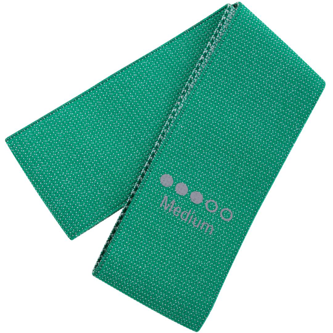 Banda fitness de tecido resistente de 9 kg verde