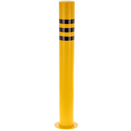 Steel bollard with nailed base 76x600mm - Cablematic