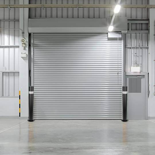 Stalowy słupek słupkowy z przybijaną podstawą czarny 75 x 600 mm