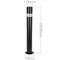 Pilona bolard d'acer amb base clavada negre 110x1000mm