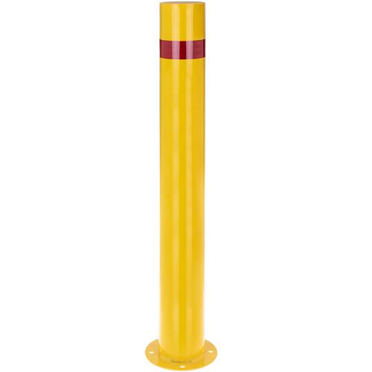 Słupek stalowy z podstawą przybijaną w kolorze żółtym 110 x 960 mm