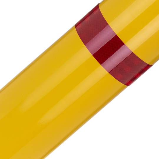 Słupek stalowy z podstawą przybijaną w kolorze żółtym 110 x 960 mm