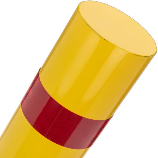 Słupek stalowy z podstawą przybijaną w kolorze żółtym 110 x 960 mm